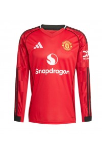 Manchester United Jalkapallovaatteet Kotipaita 2025-26 Pitkähihainen